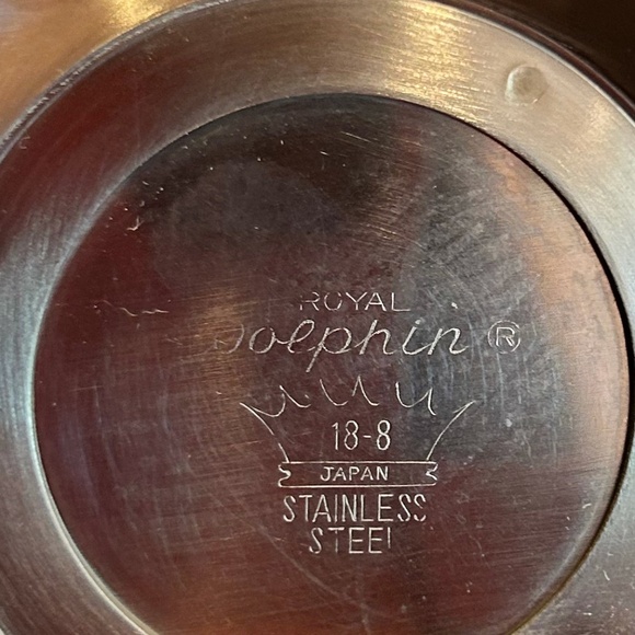 Royal Dolphin Staainless Steel Bown with Under-plate Japan Gravy Bowl 3.5" High - Picture 14 of 14